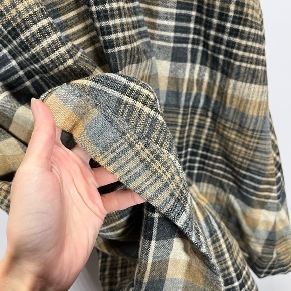 Vintage Handmade Women’s Cottagecore Style Black Yellow Plaid Midi Skirt - Picture 12 of 12